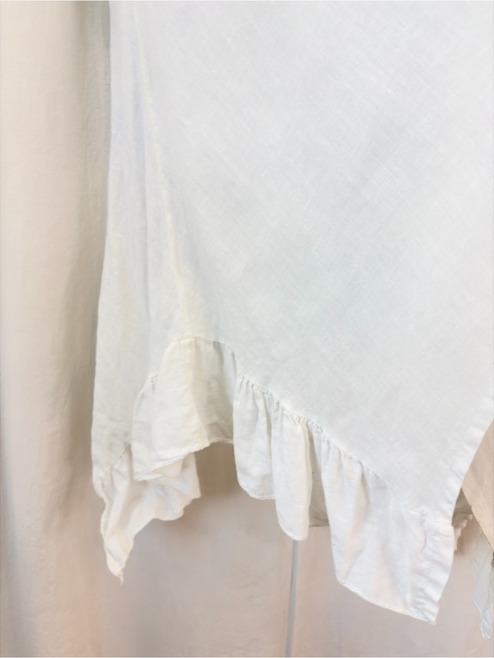 Tempo Paris 100% linen White jacket/top artistic lagenlook Made in Italy Medium - Picture 13 of 17